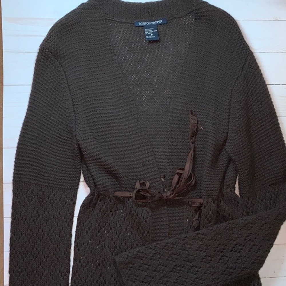 Crocheted Wool Blend Duster Sweater - image 5